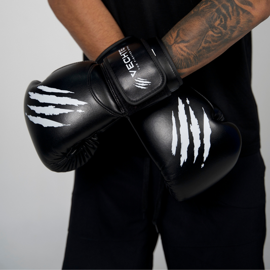 Guantes de Boxeo Kuya 12oz Negros - Colección JKC 