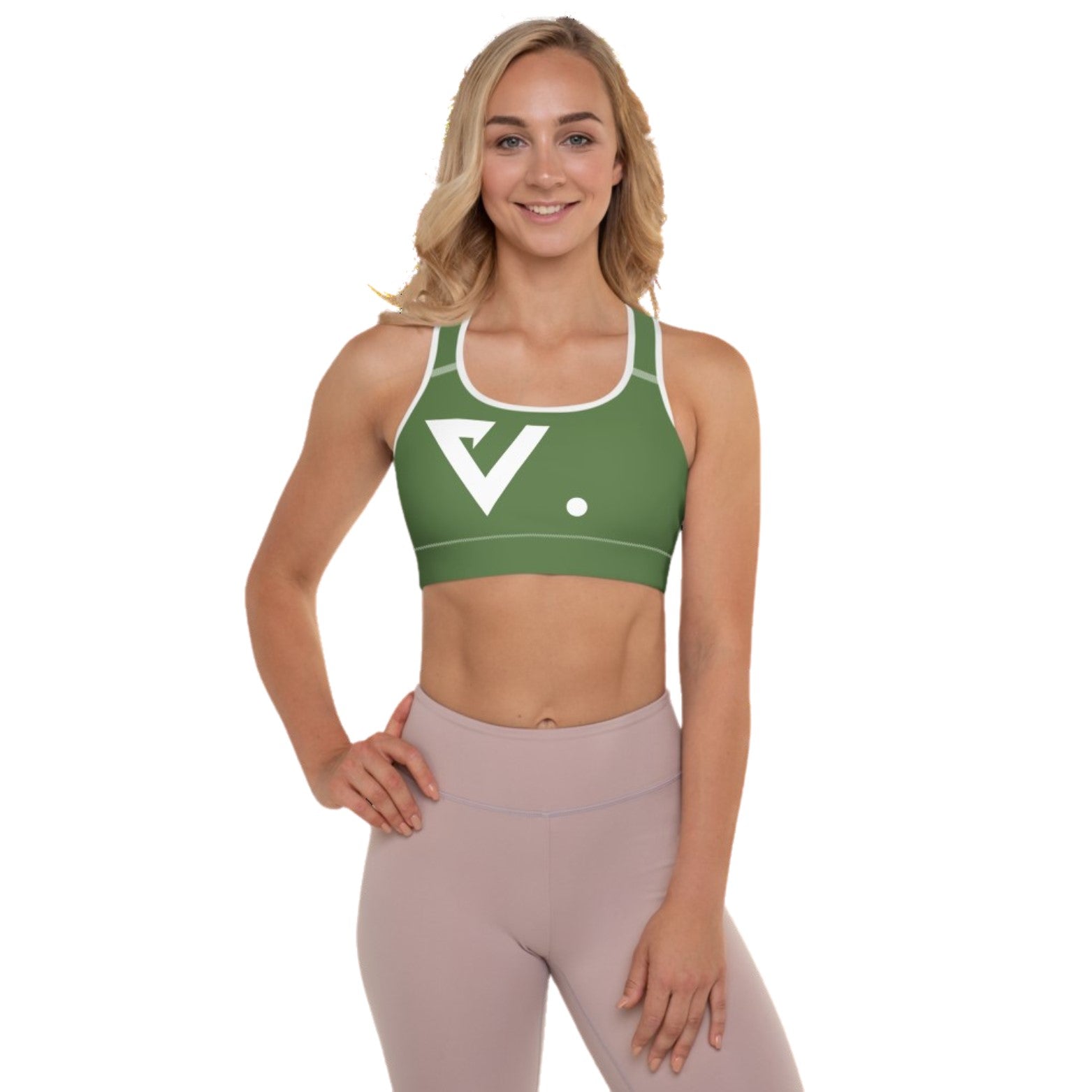 'VictoryPaddedSportsBra' Olive - Victory Collection